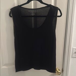 RACHEL by Rachel Roy Zippered side Black Sleeveless Tank Top